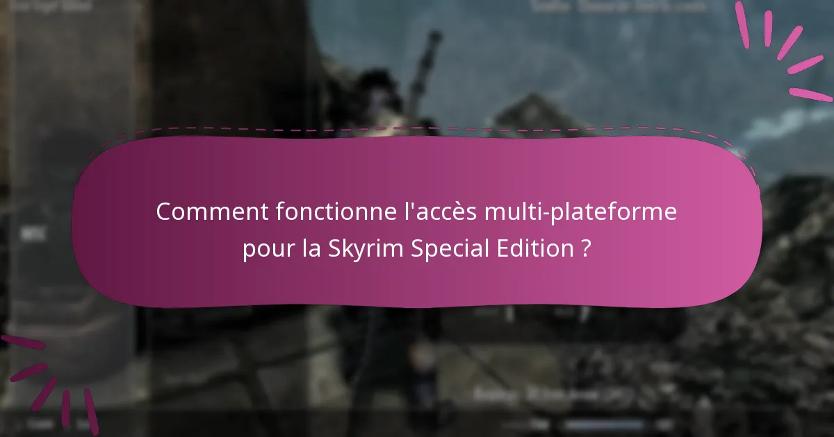 Quelles sont les limitations de la clé Steam de la Skyrim Special Edition ?