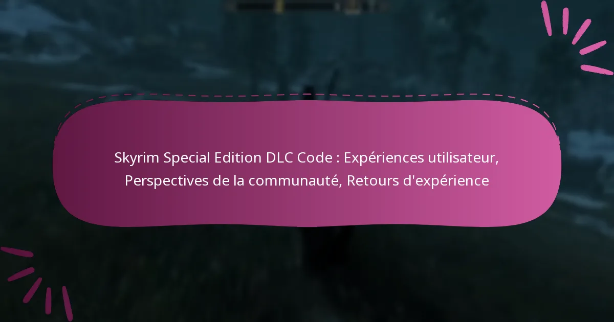 Skyrim Special Edition DLC Code : Expériences utilisateur, Perspectives de la communauté, Retours d’expérience